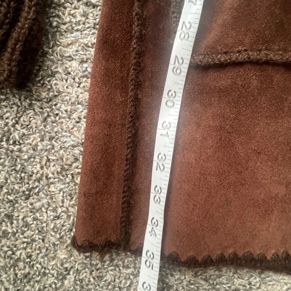 Y2K Festival Ready Brown Suede Sweater Hooded Women's Coat‎